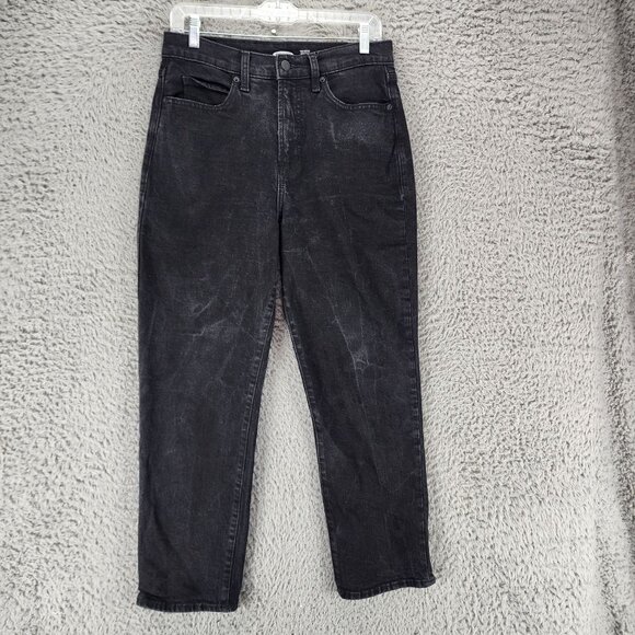 Old Navy Denim - Old Navy Jeans Womens 8 Black Stretch High Rise Straight *GUC*